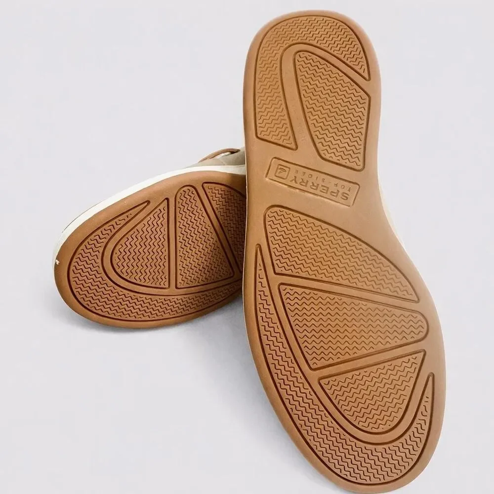Sperry Men's Tan and Cream Boat-shoes